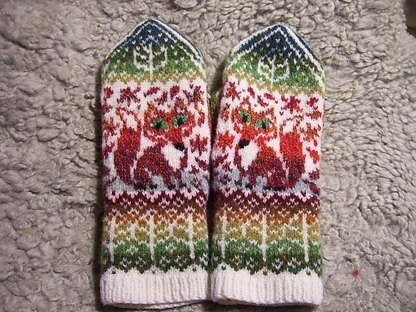 Fox Season Mittens