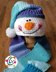 Snappy Hooded Snowman Scarf With Mittens