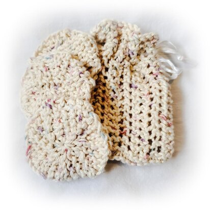 Face Scrubs & Lace Bag Knitting Pattern