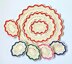 Oval placemat and coaster set by HueLaVive