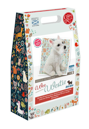 The Crafty Kit Company Dinky Dogs 'Wee Westie' Needle Felting Kit - 190 x 290 x 94mm