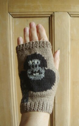 King Kong gorilla/monkey/ape fingerless mitts/gloves/wristlets