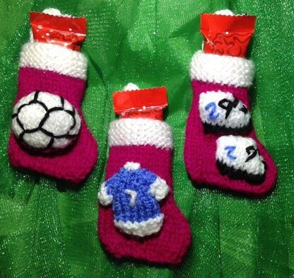 Football Christmas Stocking Tree Decorations