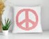 PEACE Symbol Pillow Mini C2C Diagonal Crochet Pattern