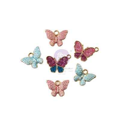 Prima Marketing Indigo Collection Butterfly Enamel Charms