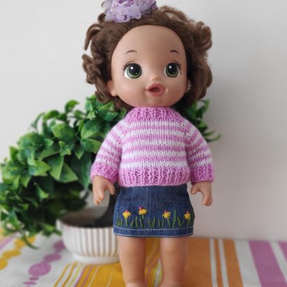 Baby Alive 13 inch doll Sweater