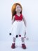 Outfit White and red for doll 18 inch