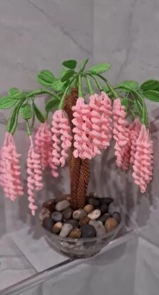 Crochet Wisteria tree