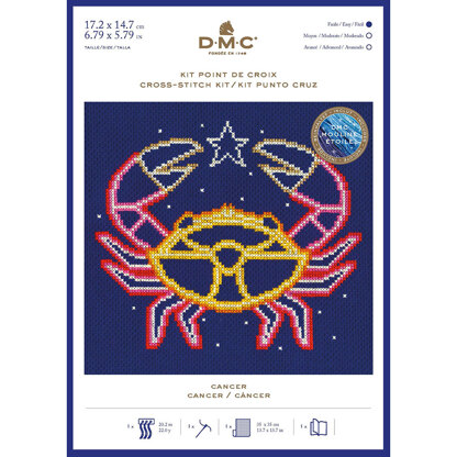 DMC Cancer Cross Stitch Kit - 7in