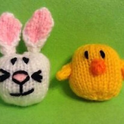Easter Bunny and Chick Badges / Brooches