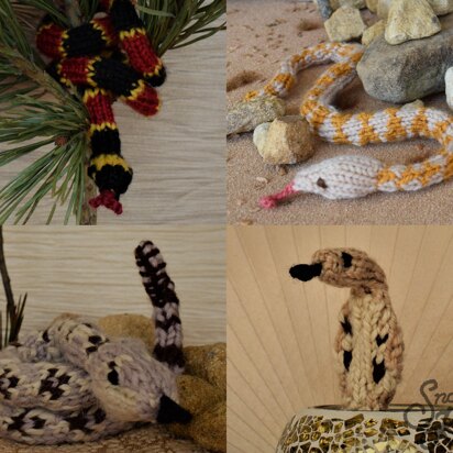 Four Snake Species Plus Basic Snakes Snoo's Knits