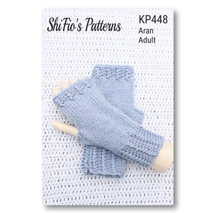 Knitting Pattern ladies fingerless gloves UK & USA #448