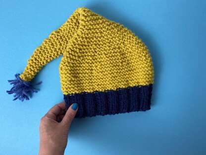 Easy Knit Pixie Hat for adults