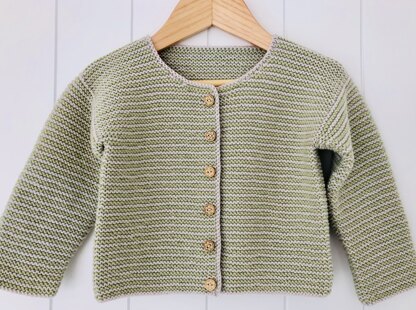 Striped Garter Stitch Cardigan #3