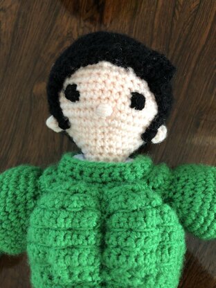 Green Monster amigurumi doll