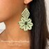 Crochet Blooming Diamond Earrings