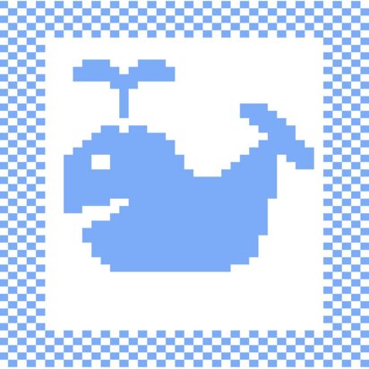 Whale Dishcloth - knitting pattern