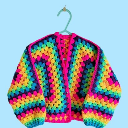 Kids Granny Hexagon Cardigan