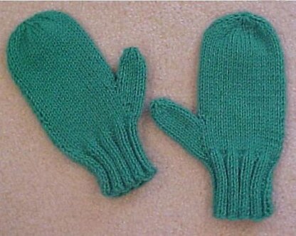 Ladies 2 Needle Mittens