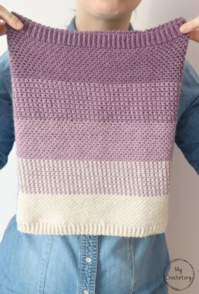 Ombre Moss Stitch Cowl