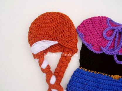 Anna Frozen Hat and Dress Outfit