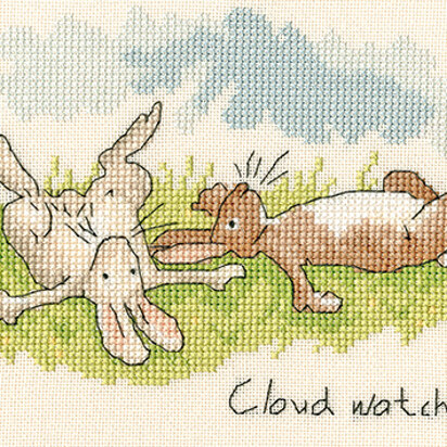 Bothy Threads Cloud Watching Cross Stitch Kit - 18 x 12cm
