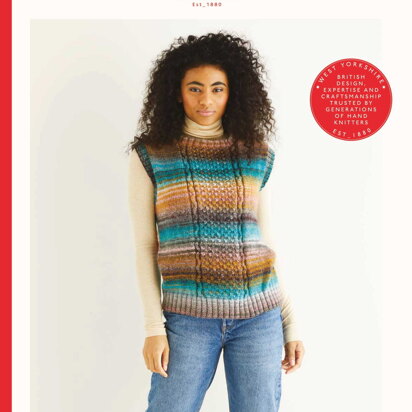 Sirdar 10291 Textured Panel Vest in Jewelspun.PDF