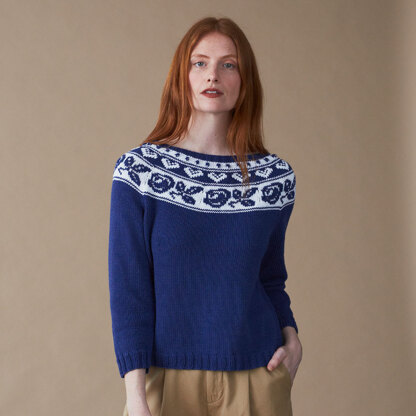 Rosalind Jumper - Knitting Pattern For Women in Debbie Bliss Piper