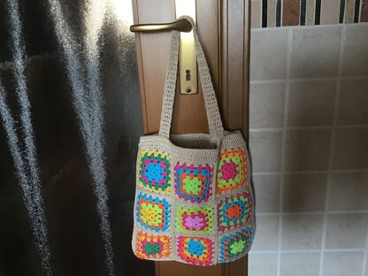 Granny squares tote bag