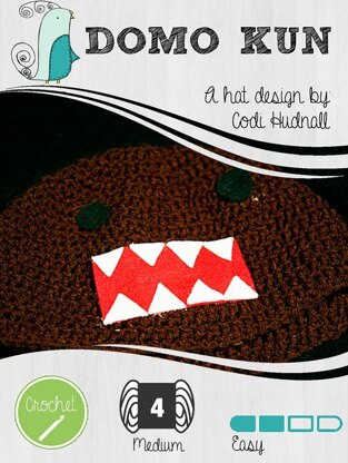 Crochet Domo Kun Beanie Hat Pattern