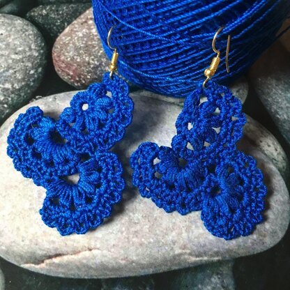 92.  Blue Asymmetric Earrings