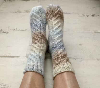 Cinder twist socks