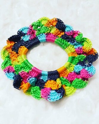 Neon Flowers Scrunchie