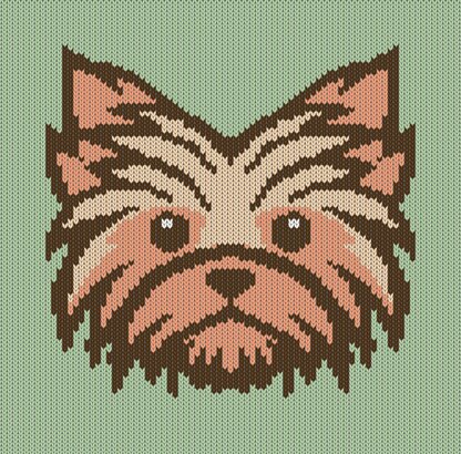 Yorkshire Terrier Face Knitting Chart