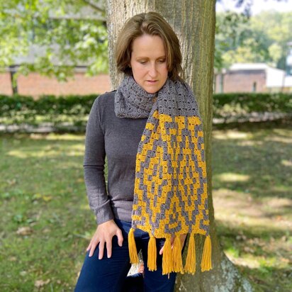 Diamond Trees C2C Scarf