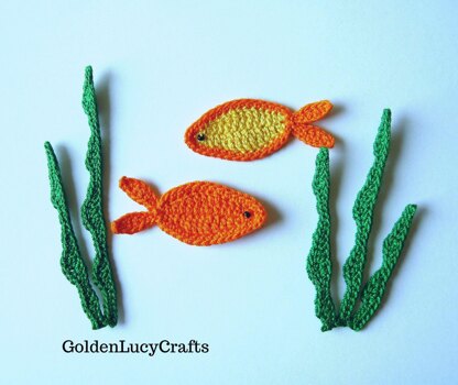 Fish and Sea Weeds Crochet PATTERN