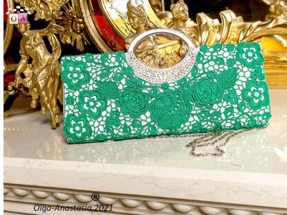 Lace emerald wedding bag