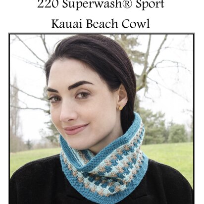 Kauai Beach Cowl in Cascade 220 Superwash Sport - DK568 - Downloadable PDF