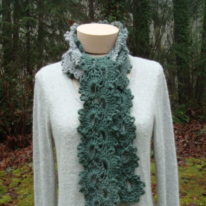 Queen Anne's Lace Scarf and Neck Warmer - PA-331