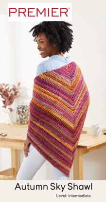 Autumn Sky Shawl in Premier Yarns Colorfusion Chunky - Downloadable PDF