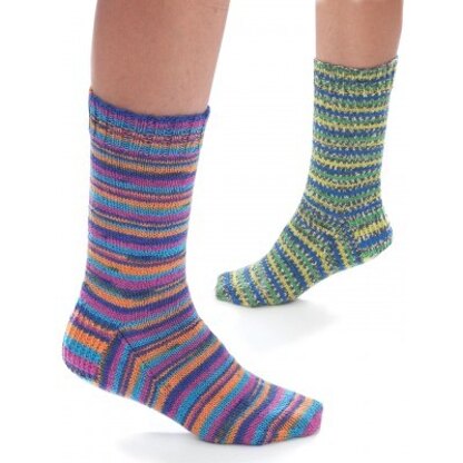 Jacquard & Stripe Socks in Patons Kroy Socks | Knitting Patterns ...
