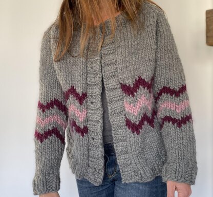 Chevron Sweater Cardigan