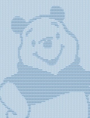 Winnie the Pooh afghan blanket Knitting Pattern, Bear motif Knit & Purl only