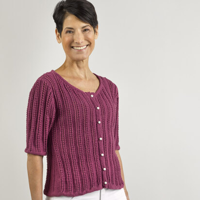 1076 Silverdrop - Cardigan Knitting Pattern for Women in Valley Yarns Granville