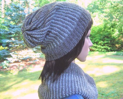 Luna Reversible Hat / Cowl Set