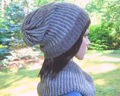 Luna Reversible Hat / Cowl Set