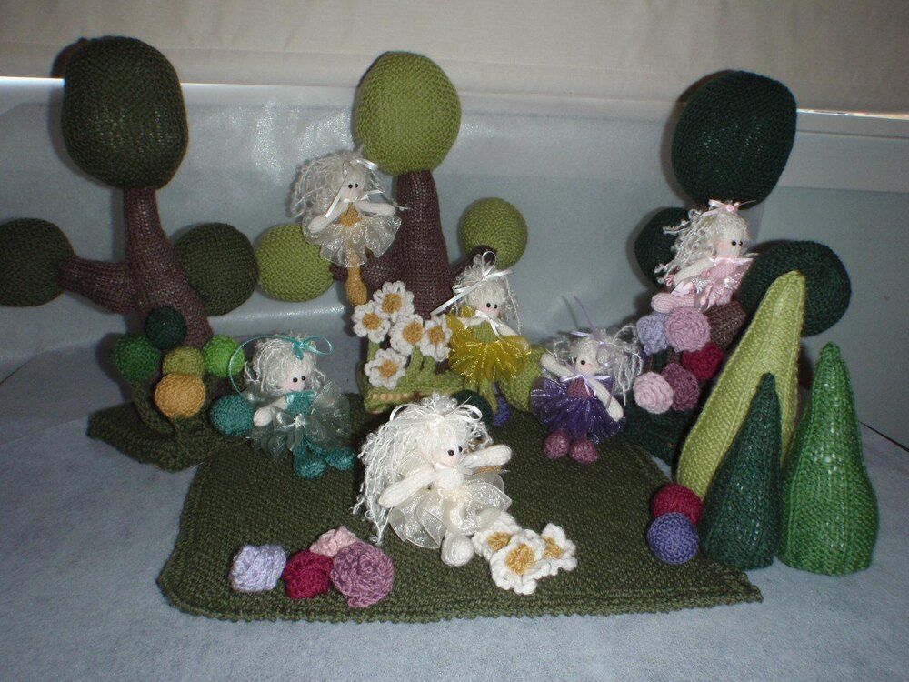 Fairies in my Garden Knitting pattern by Red Hen Designs LoveCrafts