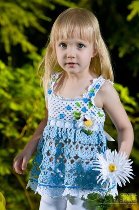 Forget Me Not Top Tunic & Daisy Pin Set