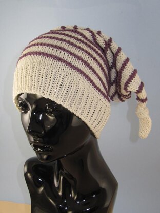 Stripe Topknot Pixie Hat