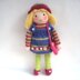 Betsy Button - knitted doll